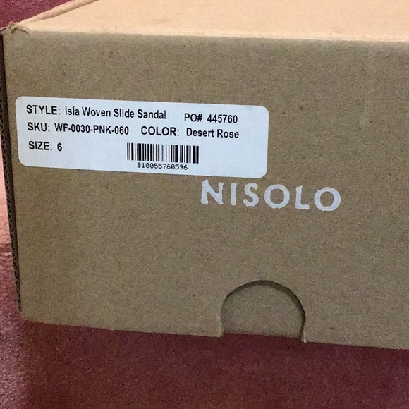 Nisolo isla woven slide sandal desert rose size 6 - Picture 5 of 5